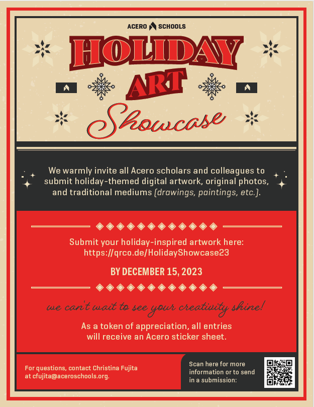 holiday art showcase flyer english